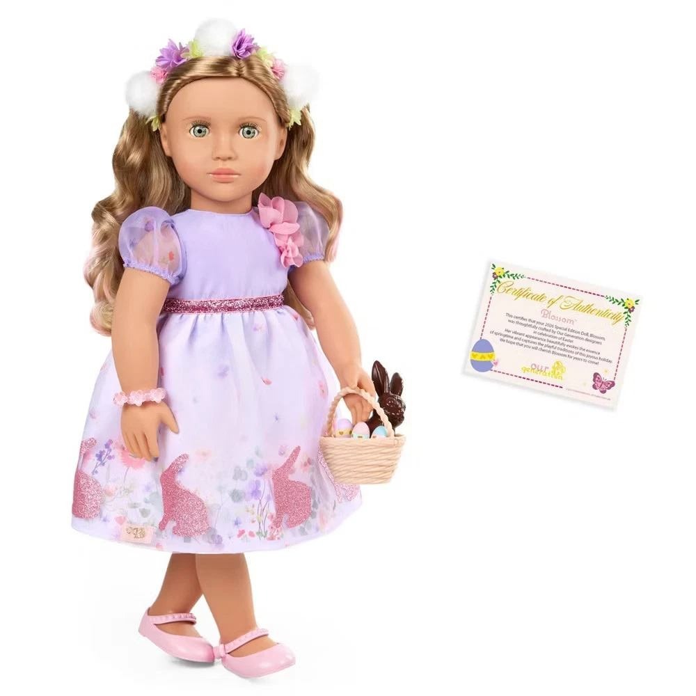 Our Generation Blossom Doll 18" Special Easter Limited Edition Bunny Basket Eggs
